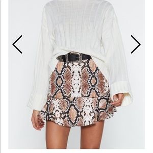 NWOT Nasty Gal Snake print skirt